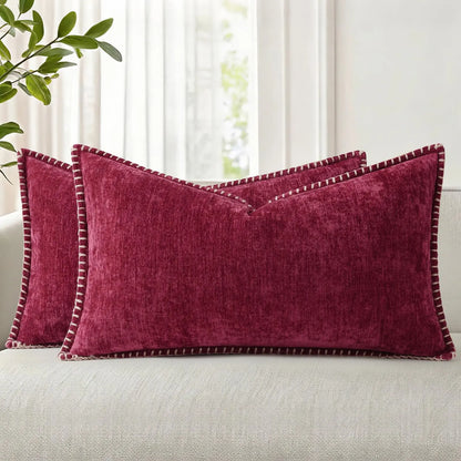 Soft Chenille Lumbar Pillow Cover