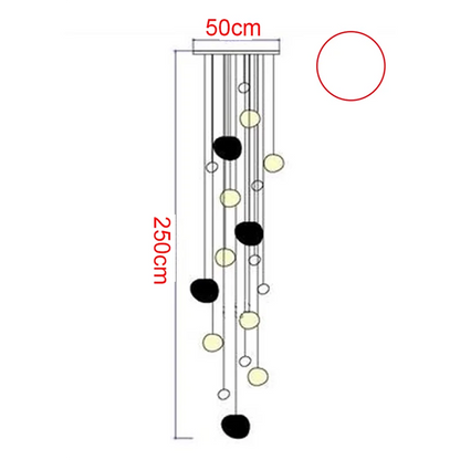 Twelve head long chassis chandelier, 23.6 in long, 78.7 in drop