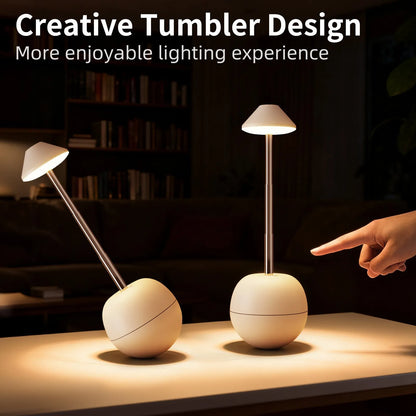 Creative rechargeable remote table lamp green variant USB Type-C glow
