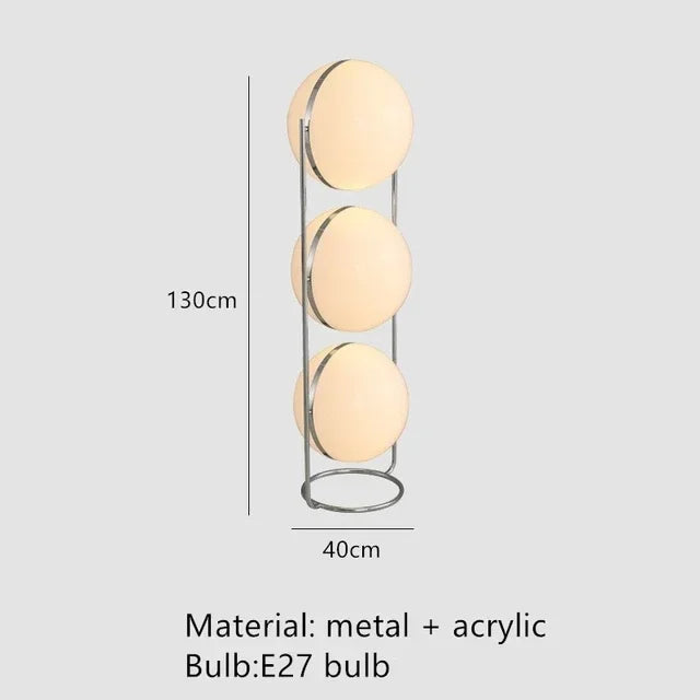 Chrome Acrylic Ball Floor Lamp