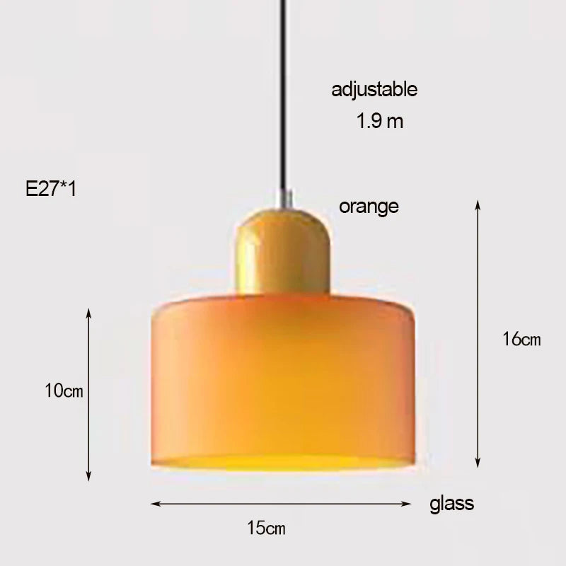 Colorful Glass Globe Pendant Light