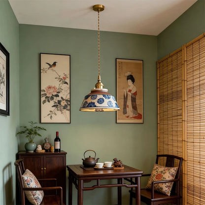 Ceramic Flower Pendant Light