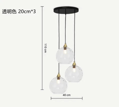 Colored Glass Ball Pendant