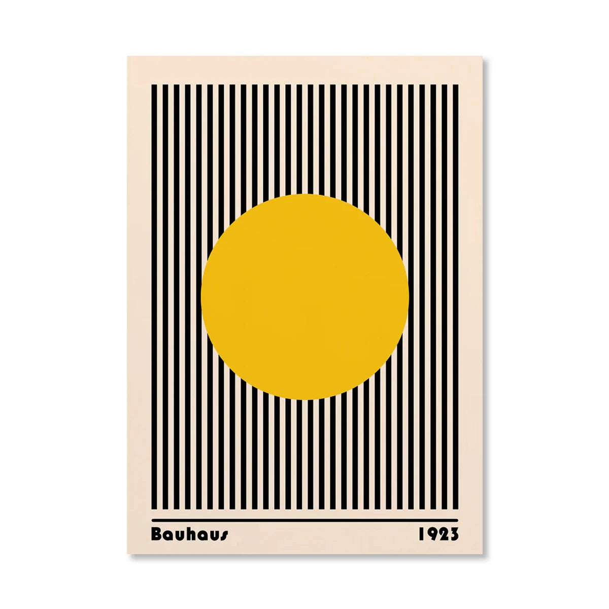 Bauhaus Geometric Sunrise Bicycle Canvas Wall Art