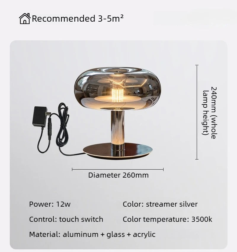 Black and silver Italian jellyfish lamps displayed side by side