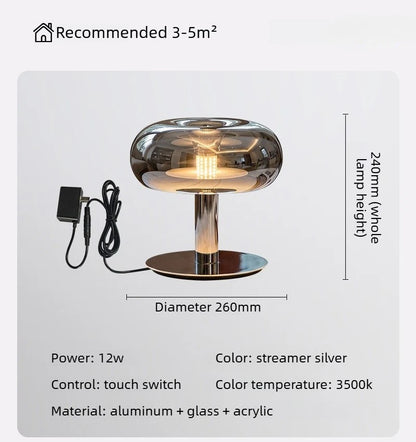 Black and silver Italian jellyfish lamps displayed side by side
