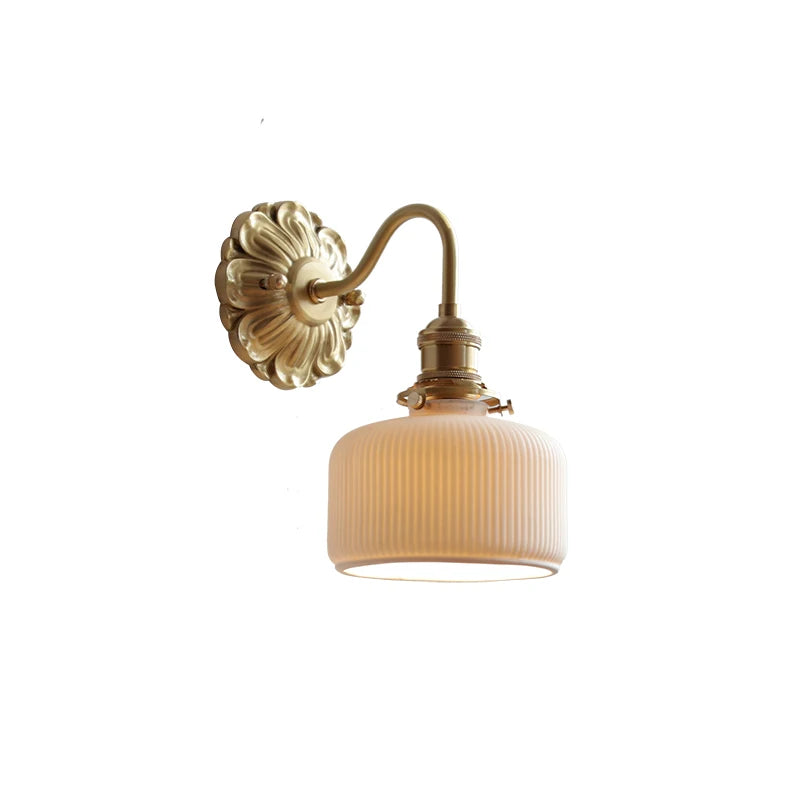 Copper Ceramic LED Bathroom Wall Sconce