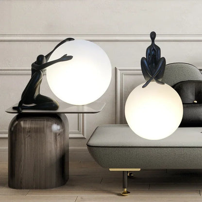 Italian sculpture floor lamp EU plug and voltage label close-up detail