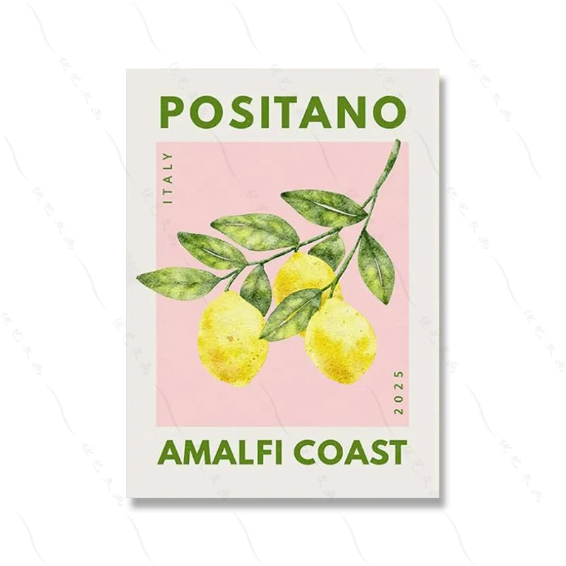 Italian Dolce Vita vintage wall art print set — home office display