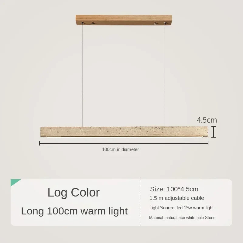 Travertine Linear Pendant Light