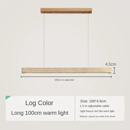 Travertine Linear Pendant Light