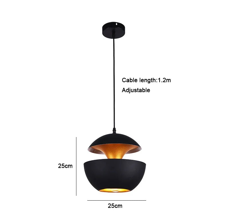 Postmodern Aluminum Dome Pendant Light