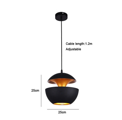 Postmodern Aluminum Dome Pendant Light
