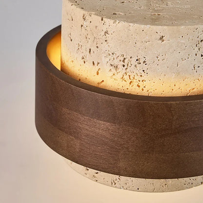 Stone Walnut Bedside Pendant Light