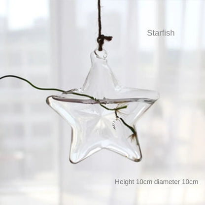 Hanging glass terrarium vase hydroponic plant gift decoration
