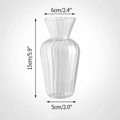 Minimalist Clear Glass Flower Vase