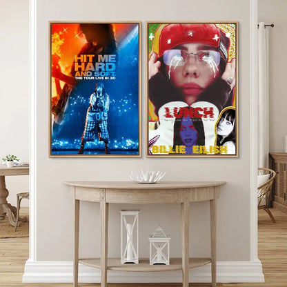 Billie Eilish Music Singer Canvas Wall Art Poster