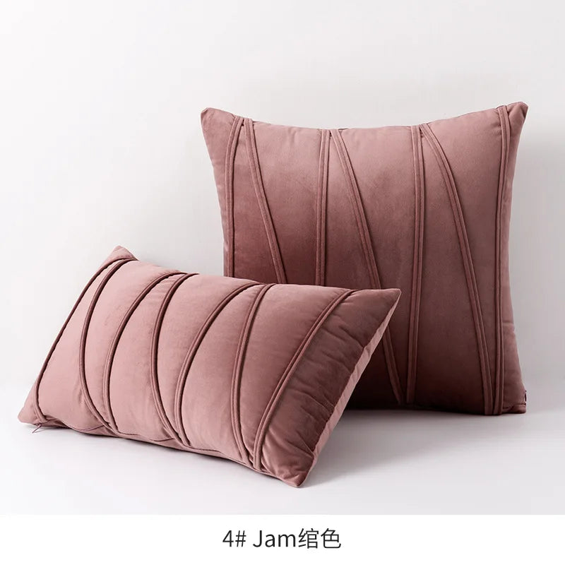 Boho Patchwork Corduroy Pillow Cover — styling detail