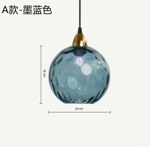 Colored Glass Ball Pendant