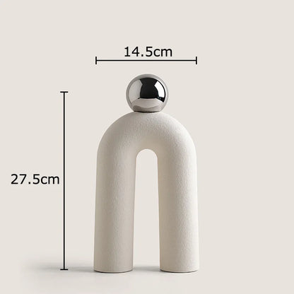 U-shaped ceramic vase flower pot porcelain desk decoration