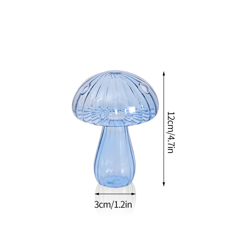 Mushroom Glass Hydroponic Flower Vase