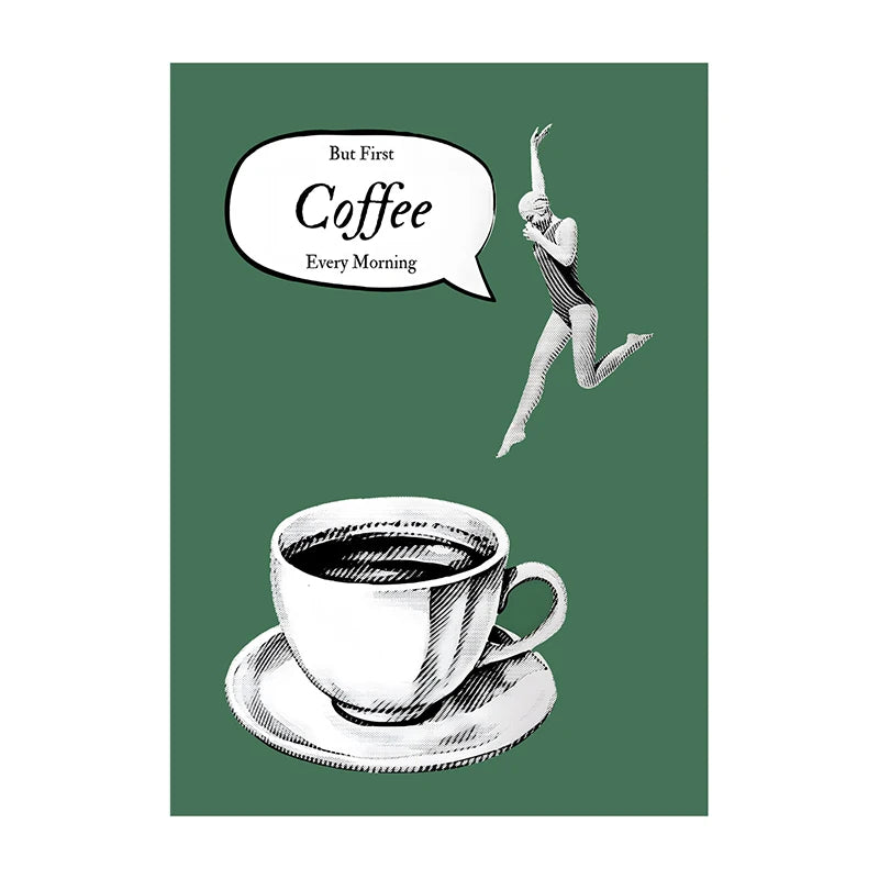 Coffee Diver Trendy Canvas Wall Art Print