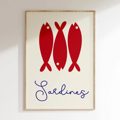 Minimalist Stick Figure Food Kitchen Canvas Wall Art