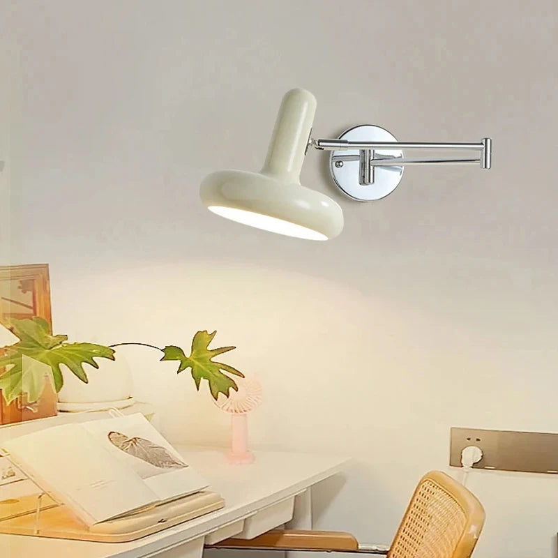 wall sconce, side profile showing mounting depth