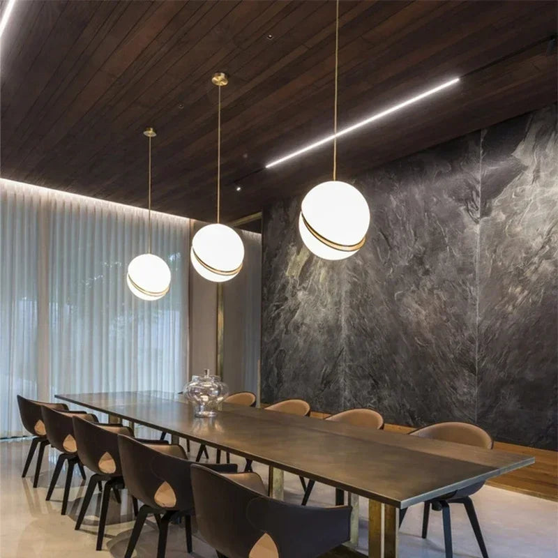 Gold Ball Pendant Light