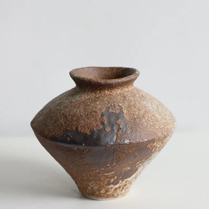Retro handmade ceramic vase Zen Chinese hotel décor