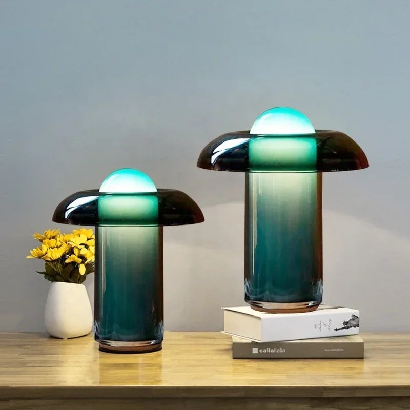 Nordic postmodern luxury table lamp EU plug warm light front view