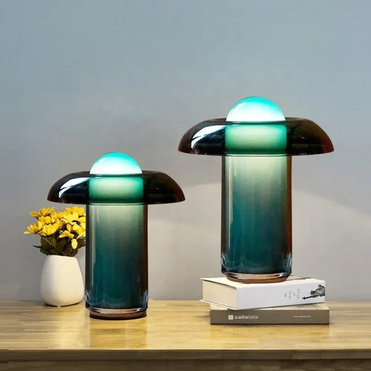 Nordic postmodern luxury table lamp EU plug warm light front view