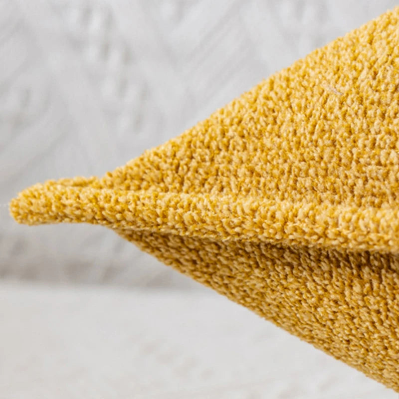 Solid Fabric Throw Pillow Cover — styling detail