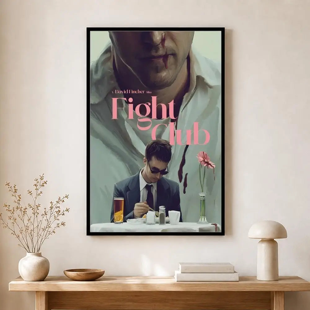 Fight Club Movie Retro Art Canvas Wall Art Poster