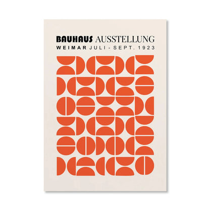 Bauhaus Geometric Sunrise Bicycle Canvas Wall Art