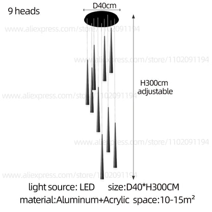Sixteen head chandelier, 19.7 in across, with a 118.1 in drop