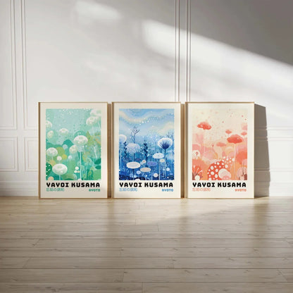 Yayoi Kusama Floral 3-Piece Canvas Wall Art Set