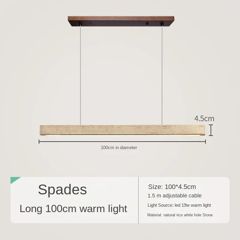 Travertine Linear Pendant Light