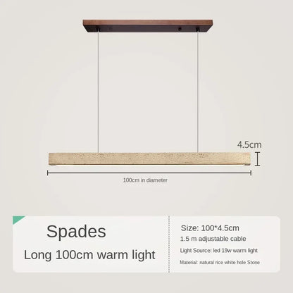 Travertine Linear Pendant Light