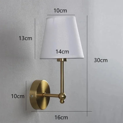 American Retro Brass Bathroom Wall Sconce