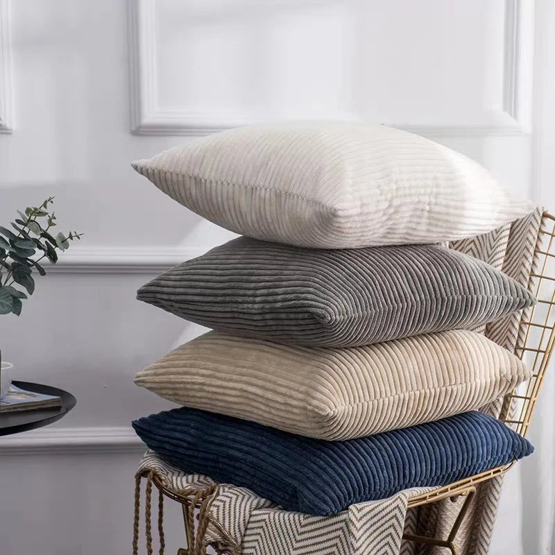 Corduroy Lumbar Pillow Cover — styling detail