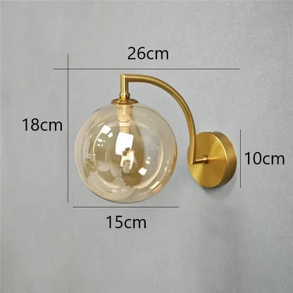 Modern G9 Glass Ball Wall Sconce