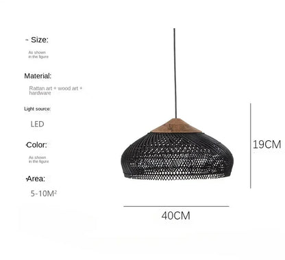Wabi Sabi Rattan Pendant