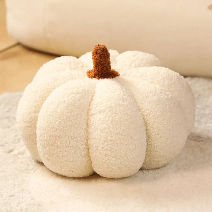 Plush Pumpkin Decorative Pillow — styling detail