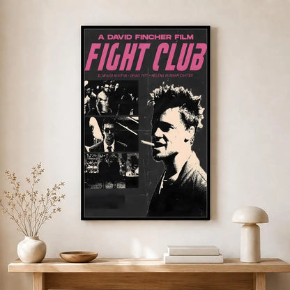 Fight Club Movie Retro Art Canvas Wall Art Poster