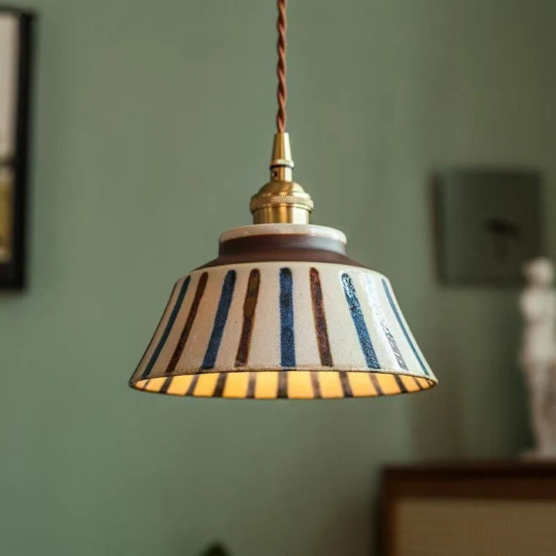 Ceramic Flower Pendant Light