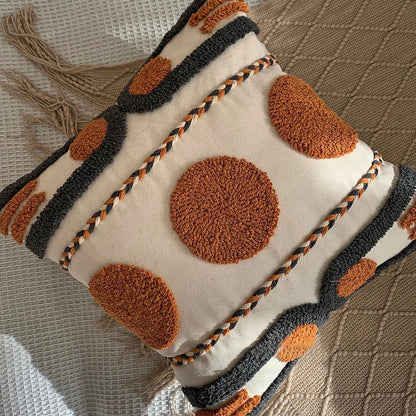 Bohemian Embroidered Tassel Pillow Cover
