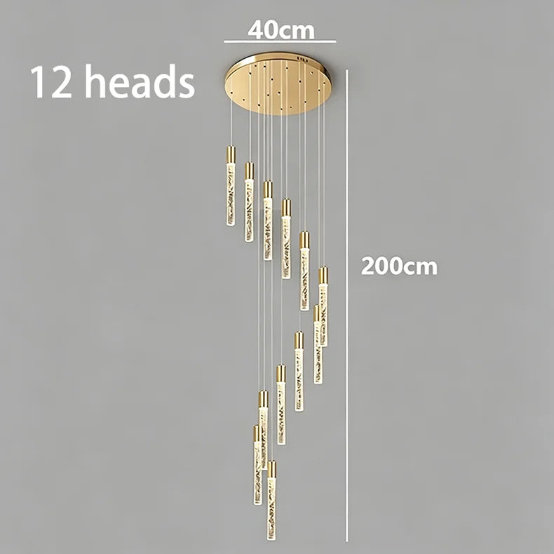 Crystal Multi Rod Chandelier