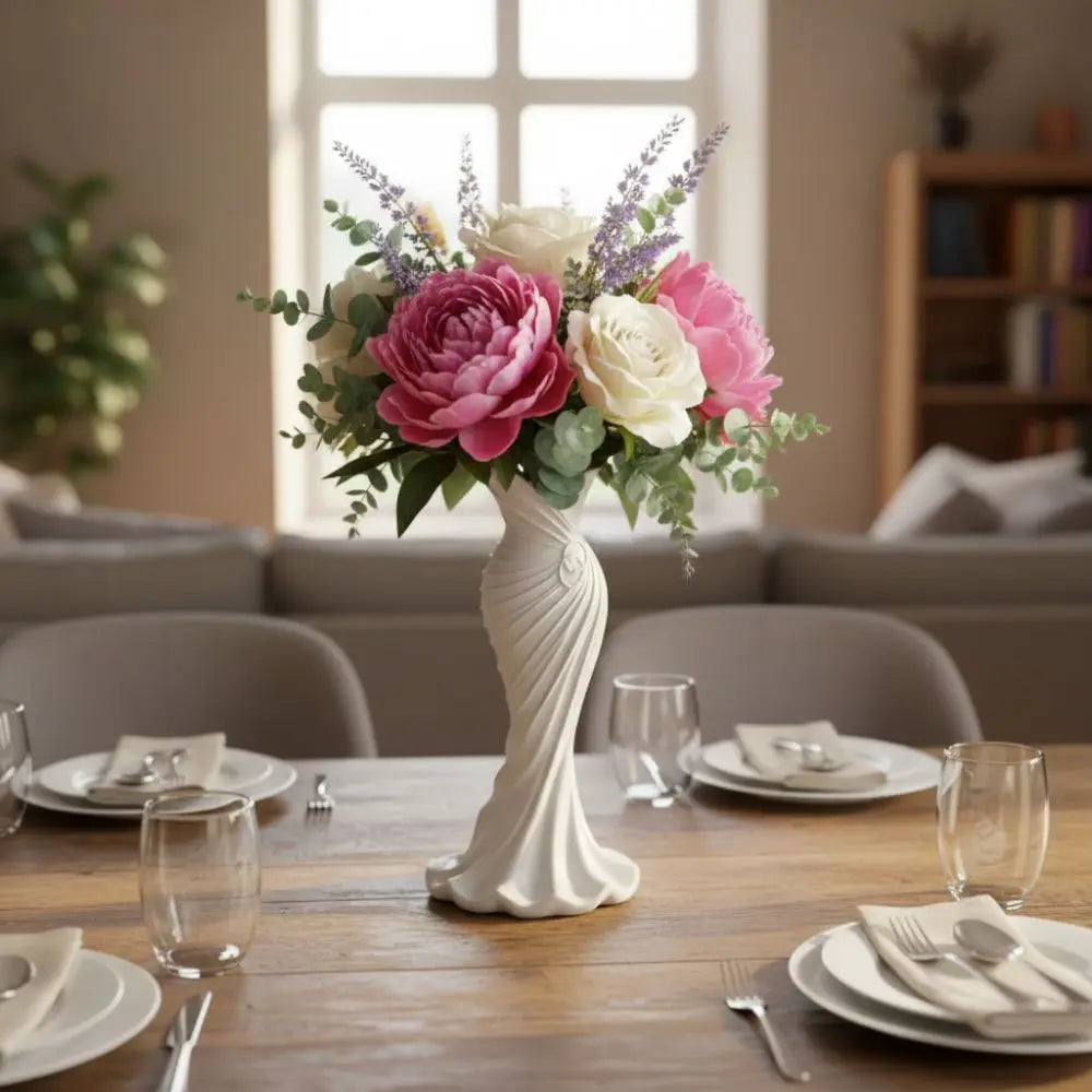 3D printed gown dress vase minimalist flower arrangement décor