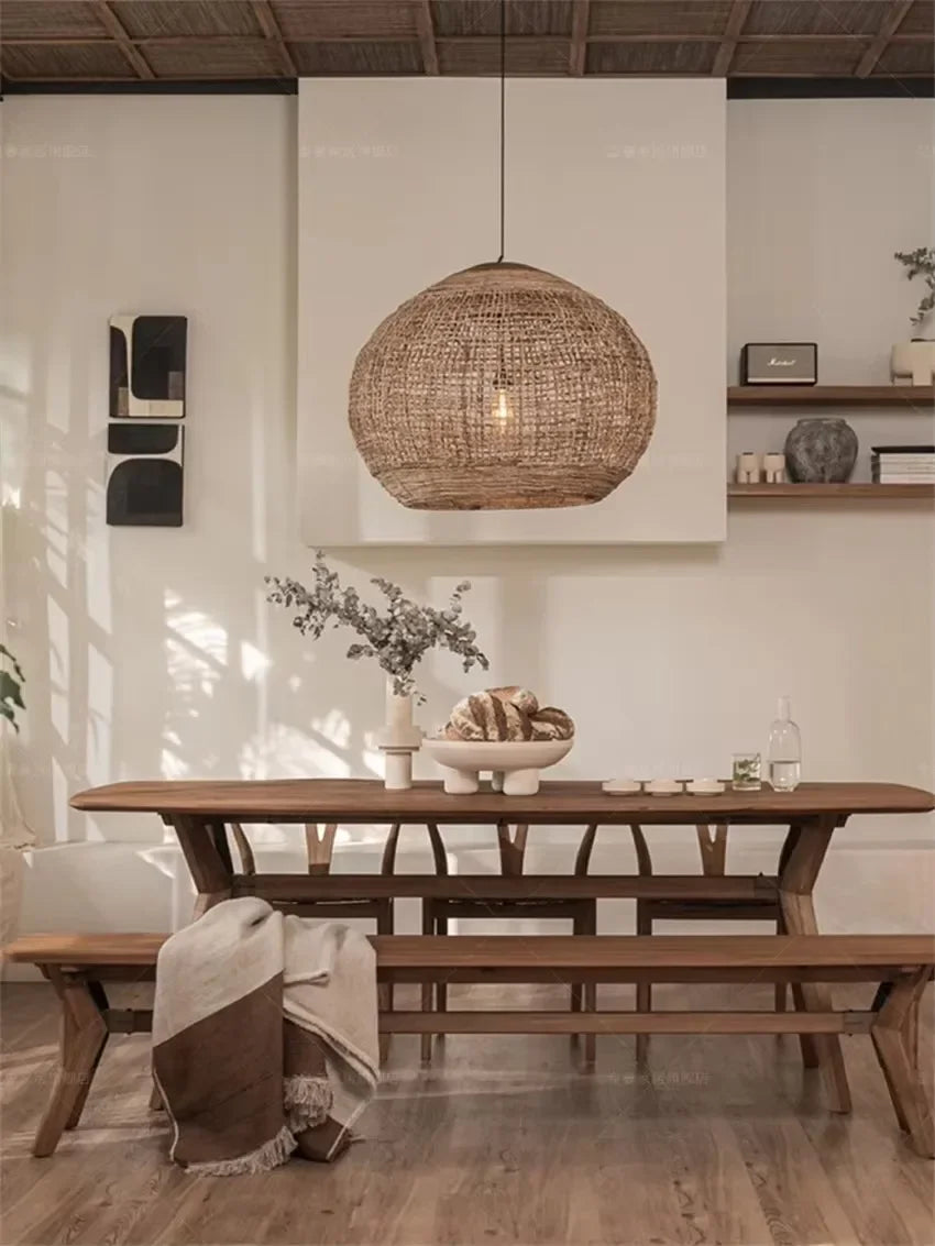 Wabi Sabi Rattan Pendant Light
